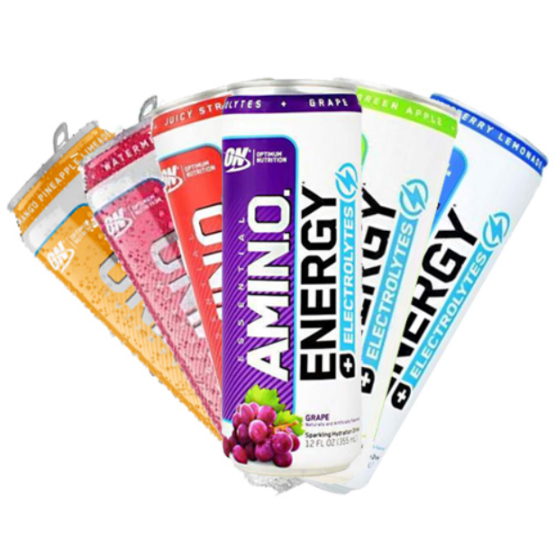 Optimum Nutrition Amino Energy + Electrolytes RTD Carbonated Case Of 12