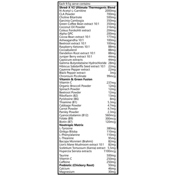Raisey's Shred-X Fat Burner 390g