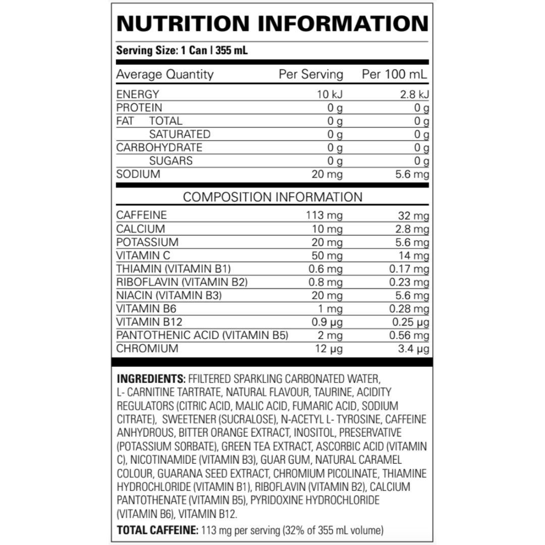 OxyShred Ultra Energy RTD 12 Pack 355ml