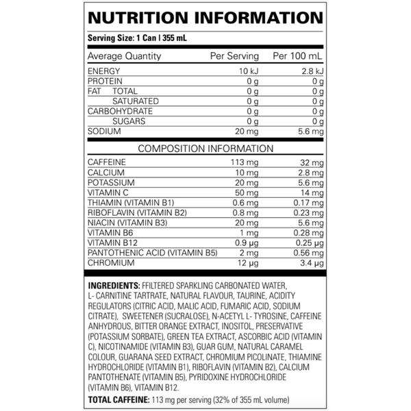 OxyShred Ultra Energy RTD 12 Pack 355ml