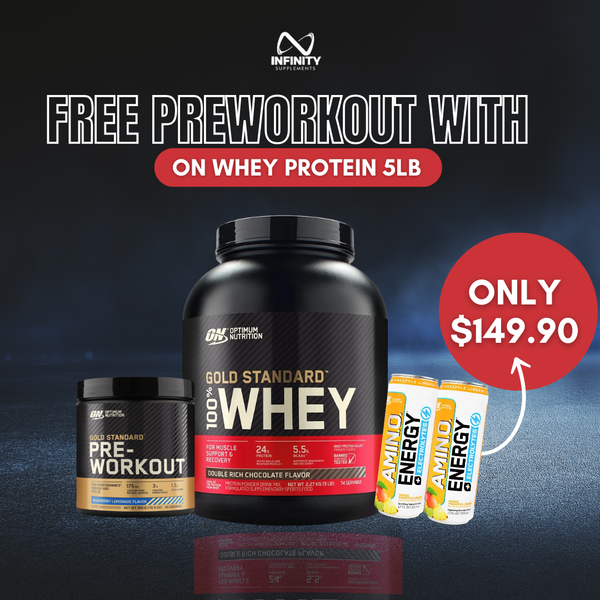 ON WHEY + FREE PREWORKOUT + AMINO ENERGY RTD'S