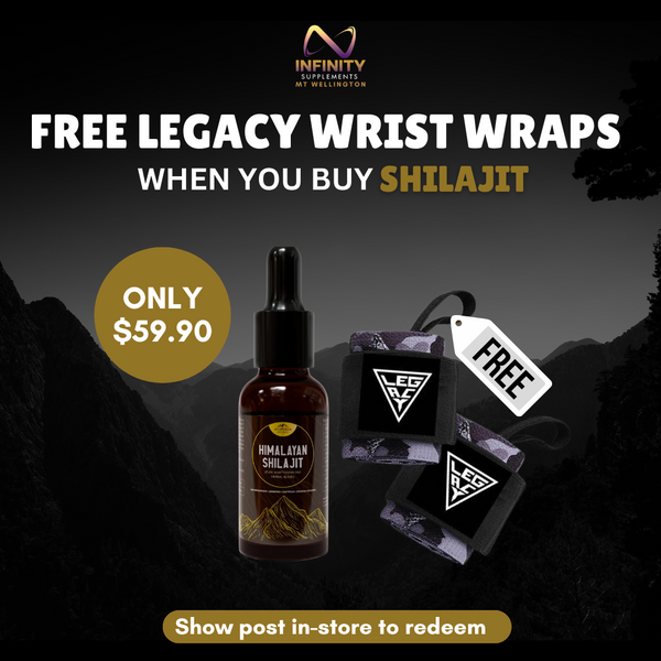 FREE LEGACY WRIST WRAPS WITH SHILAJIT