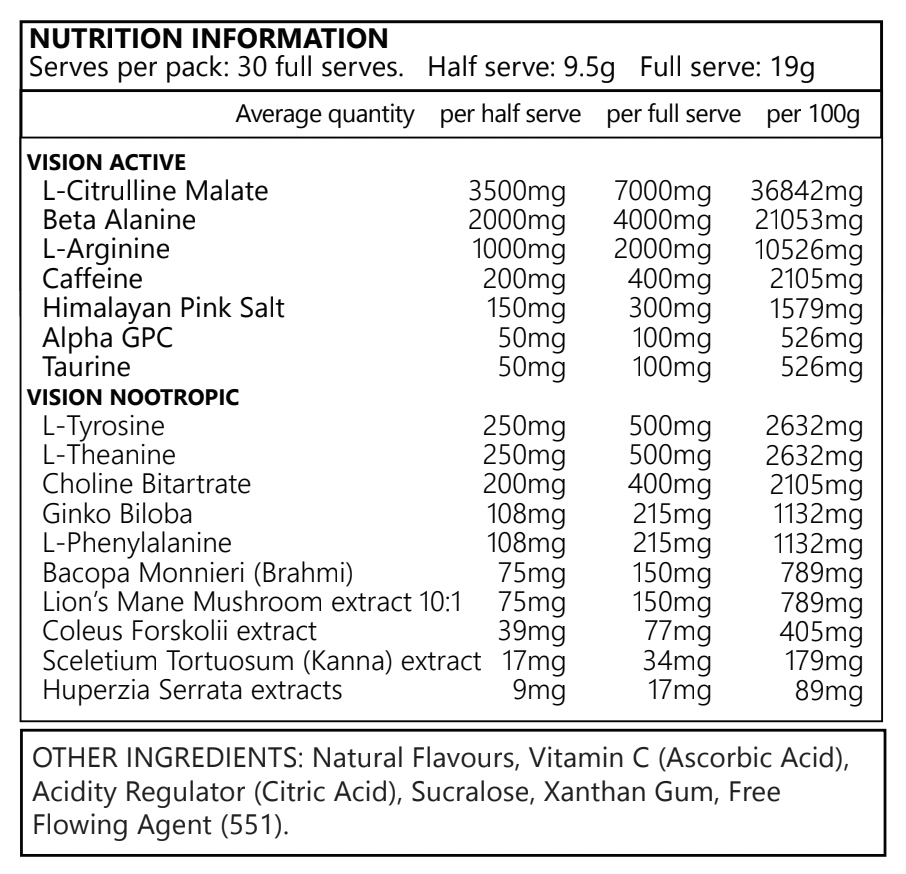 Legacy Vision Preworkout