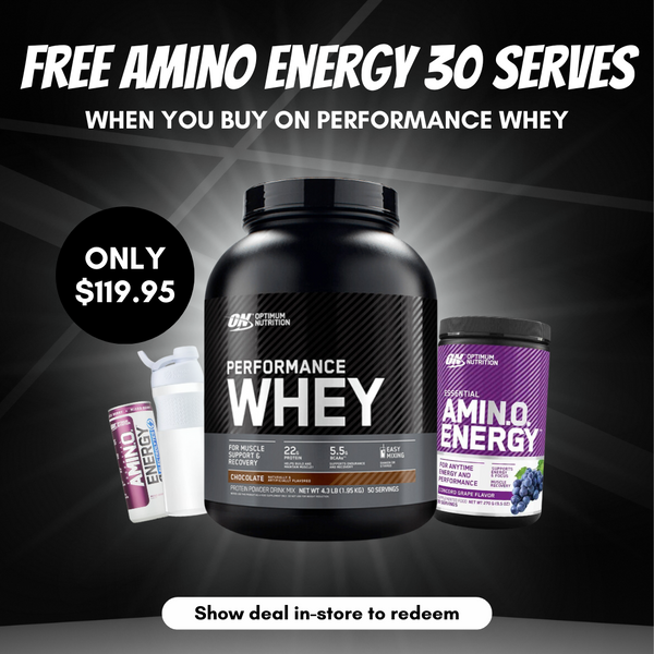 PERFORMANCE WHEY + FREE AMINO ENERGY