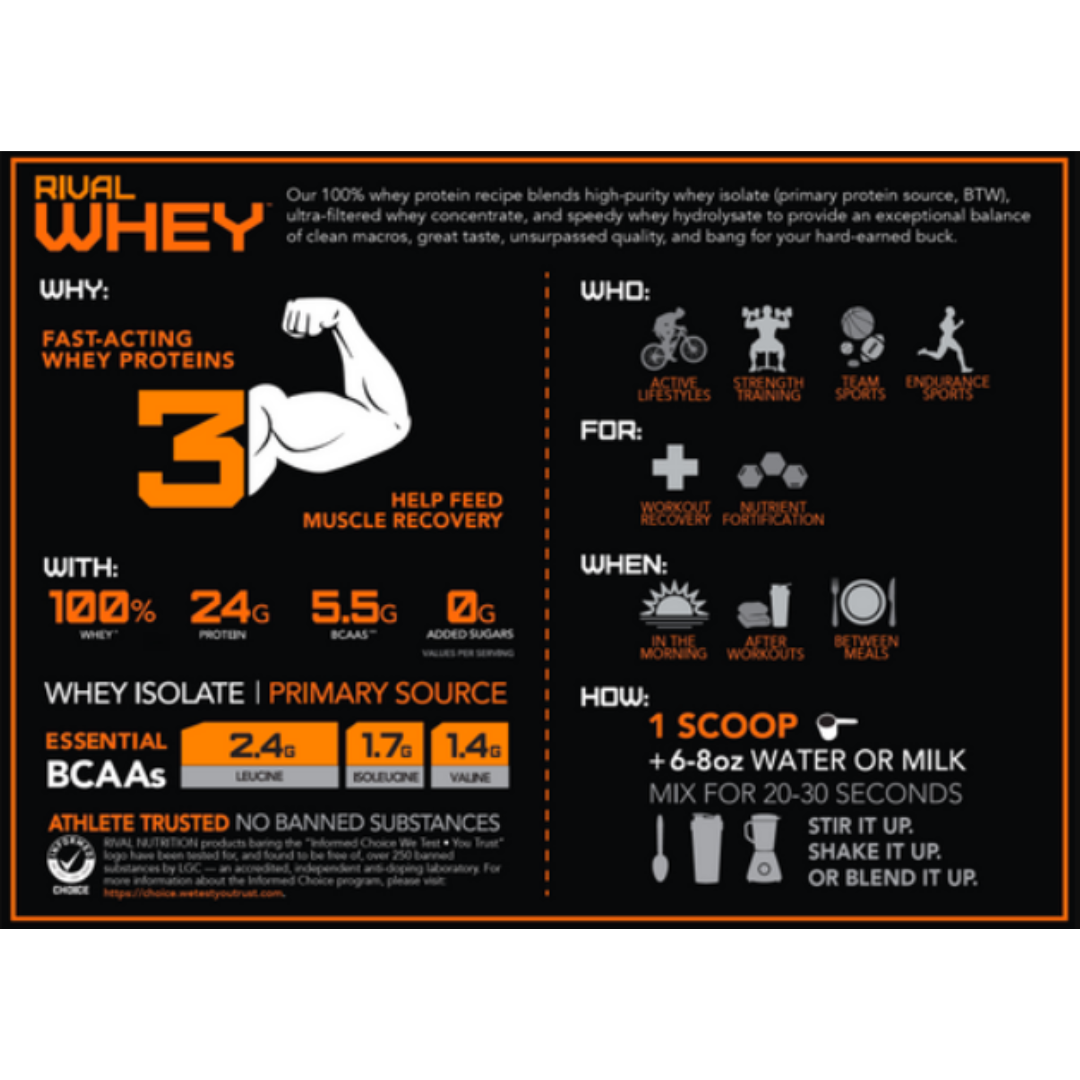 Rival Whey Protein Isolate 2lb