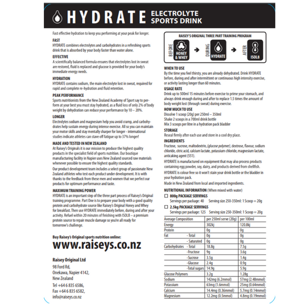 HYDRATE-X High Magnesium Electrolyte Elixir 800g